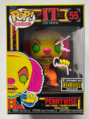 Signiert TIM CURRY Pennywise Funko 55 IT The Movie Black Light Exclusive -JSA/COA