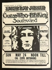 BB KING GUESS WHO & STEVIE NICKS “FRITZ” Cal Expo 1970 HANDBILL FLYER VERY RARE!
