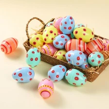 Jumbo Bulk Pack of 30, 3'' Tall Colorful Empty Fillable Easter Eggs