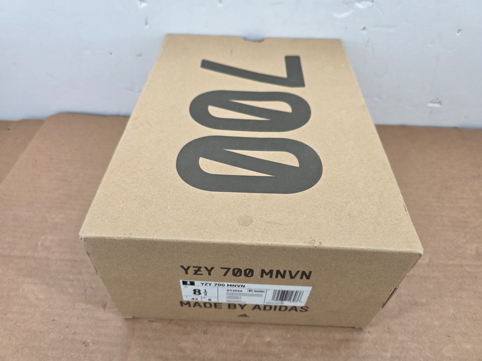 Adidas Yeezy Boost 700 MNVN Laceless Phosphor 2022 Mens Size 8.5 (GY2055) thumbnail 2