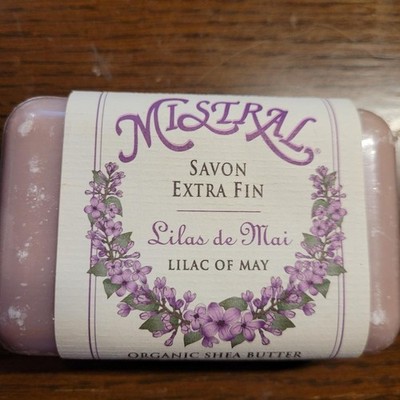 Mistral Savon Extra Fin Lilac of May Organic Shea Butter 7 Oz Soap Bar