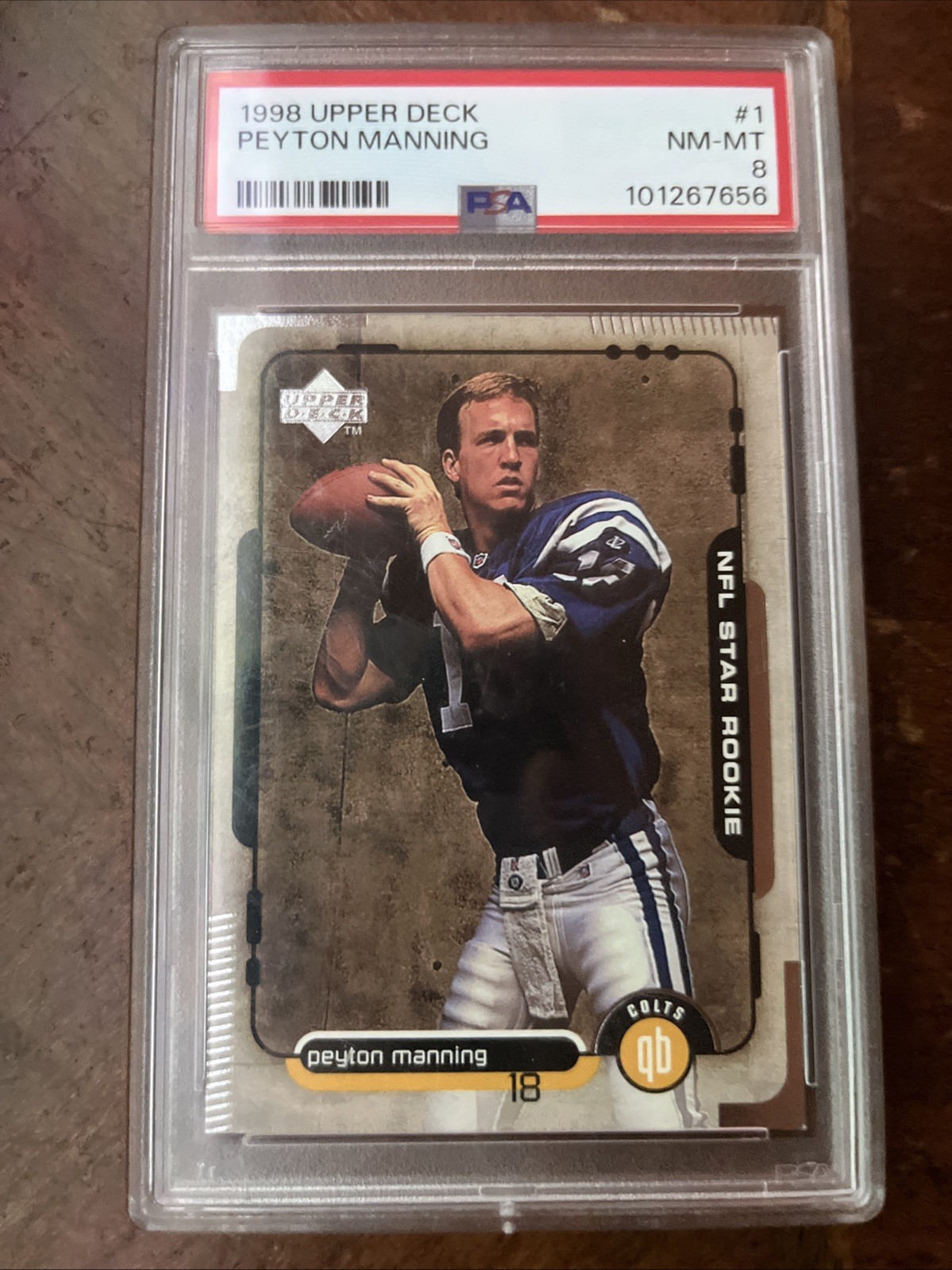 1998 Upper Deck - NFL Star Rookie Peyton Manning #1 (RC)