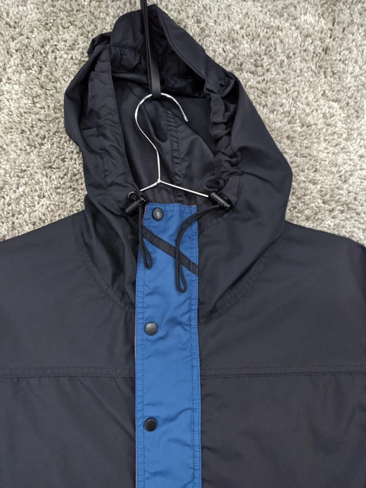 Chaqueta cortavientos vintage REI para hombre de nailon anorak lluvia 1/2 cremallera pequeña de gran tamaño Foto 3 de 4
