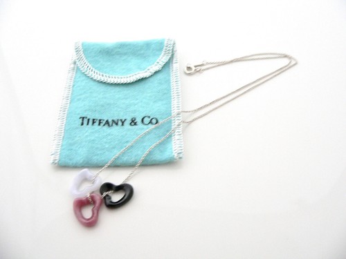 Tiffany \u0026 Co Silver Heart Necklace Jade 