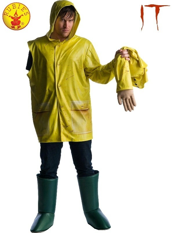 It Movie Kid In Yellow Raincoat Deluxe Mens GEORGIE DENBROUGH