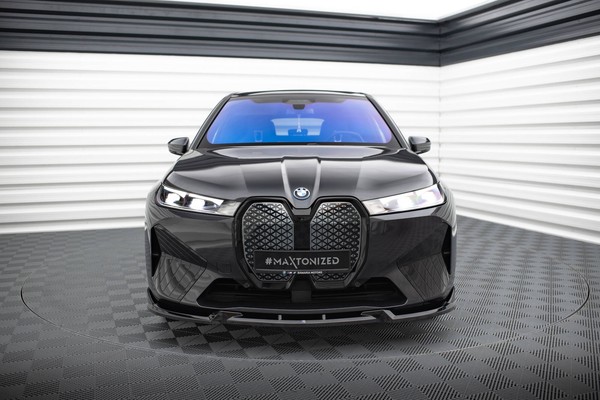 Front Ansatz FüR BMW Ix M-Paket I20 Schwarz Spoilerlippe Spoiler Schwert-image