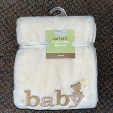 CARTER  S SWEET BABY BLANKET COLOR ECRU ITEM C214BBY NEW