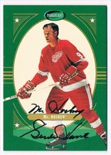 2001-02 PARKHURST HARD SIGN GORDIE HOWE MR. HOCKEY AUTO DETROIT RED WINGS #PA-36