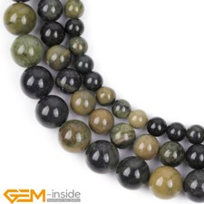 Dark Gray African Jasper Natural Round Spacer Loose Beads Jewelry Making 15" AU