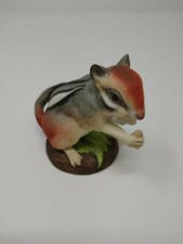 Boehm Porcelain Figurine Sitting Chipmunk 400-84 Made In The USA Edward Marshall