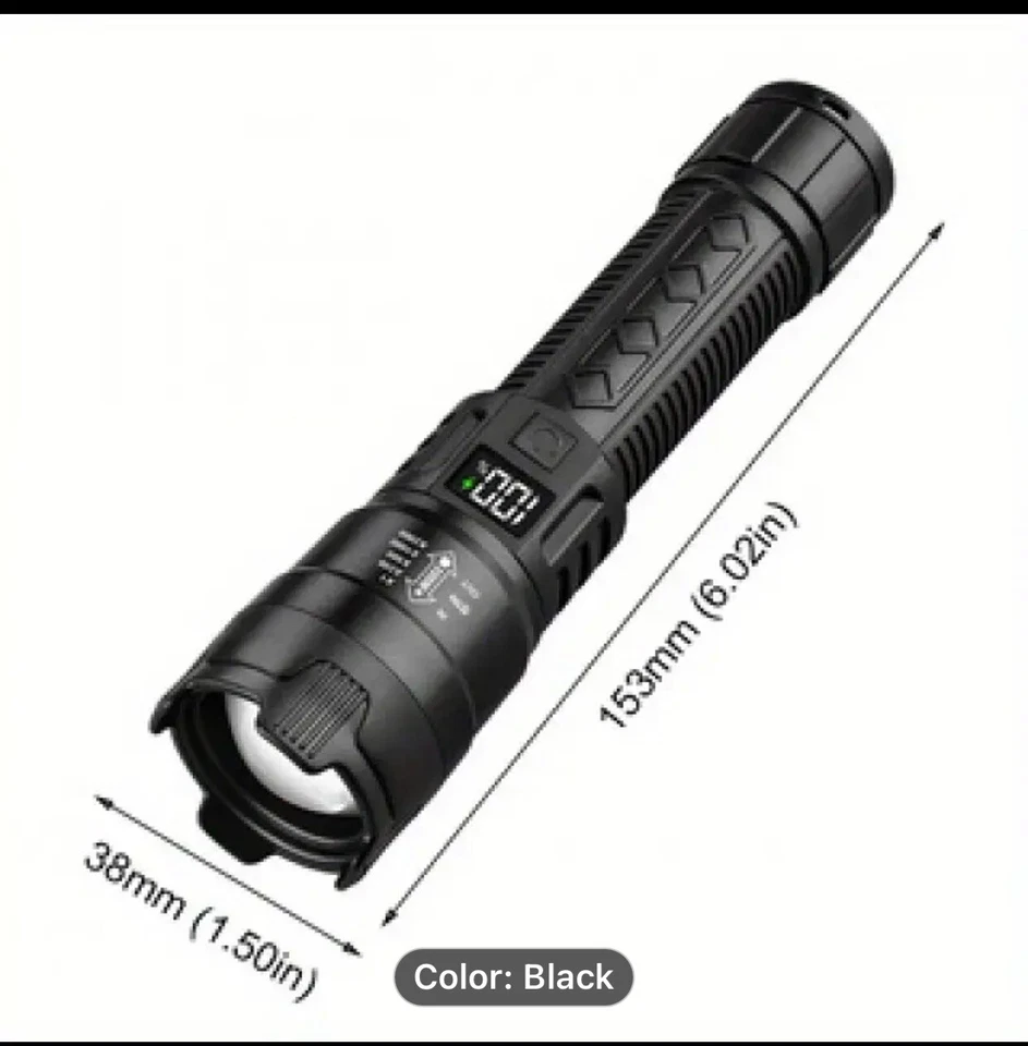 Leistungsstarke Taschen LED Taschenlampe Blitzlicht XML T6 wasserdicht superhell Zoom 1200L - Bild 2 von 4