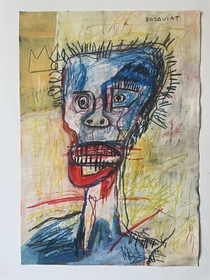 Basquiat Jean Michel Painting Original Drawing Street Art New York Graffiti A47