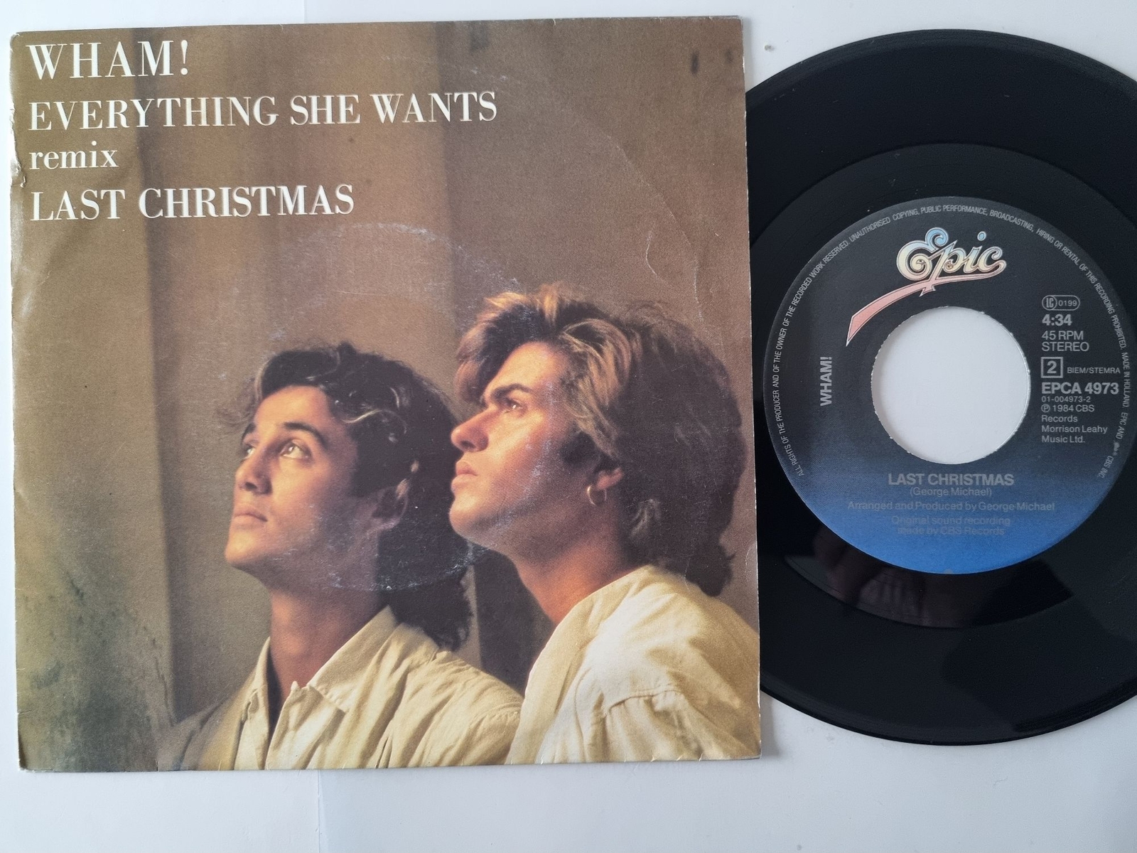 Wham/ George Michael - Everything she wants/ Last Christmas 7'' Vinyl Holland