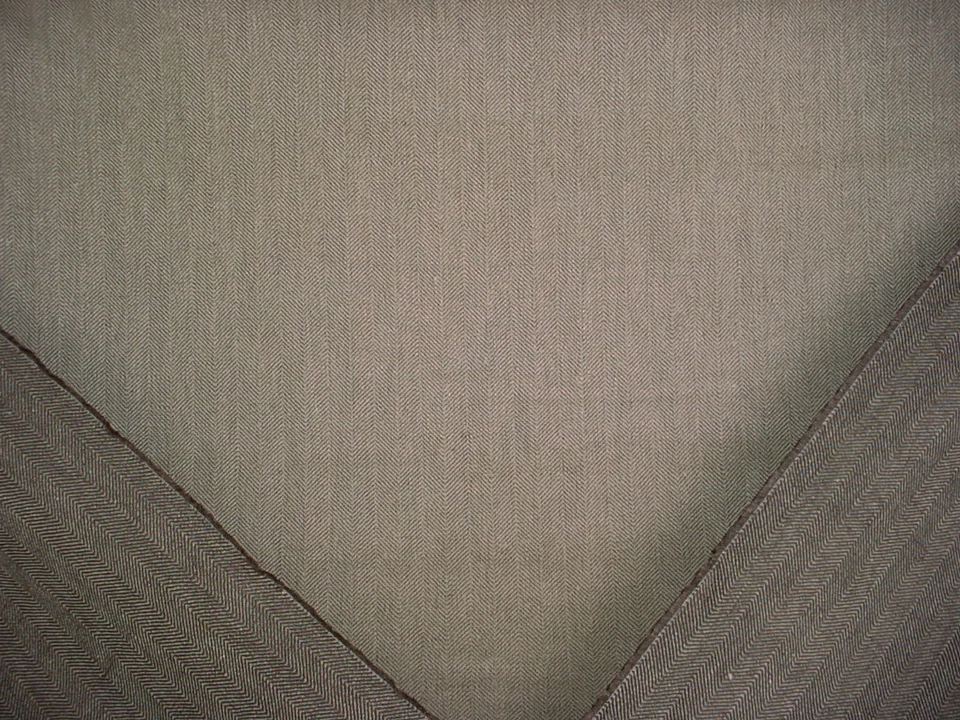 Tela de tapicería 2Y Libeco Lagae P838 espiga chocolate lino Foto 4 de 4