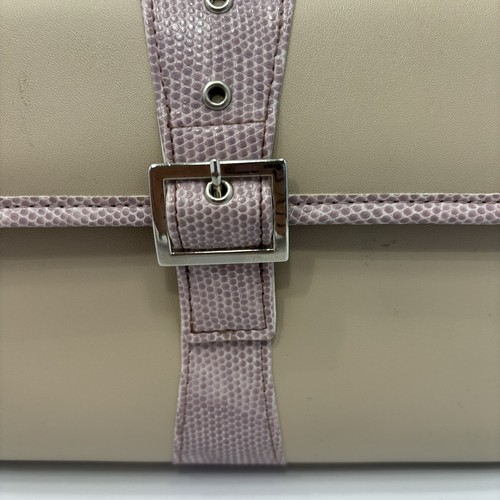 Franklin Covey Planner Size 4 Compact 4.25x 6.75 Cream Lilac Buckle Snap - Picture 3 of 14