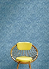 Maya Blue and White Contemporary Chevron Wood Modern Designer Wallpaper Diy