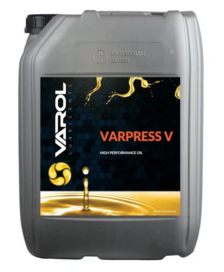 VAROL LUBRICANTS Varpress 46 V - 20L - HVI Hydraulic Oil - DIN 51524 Part 3