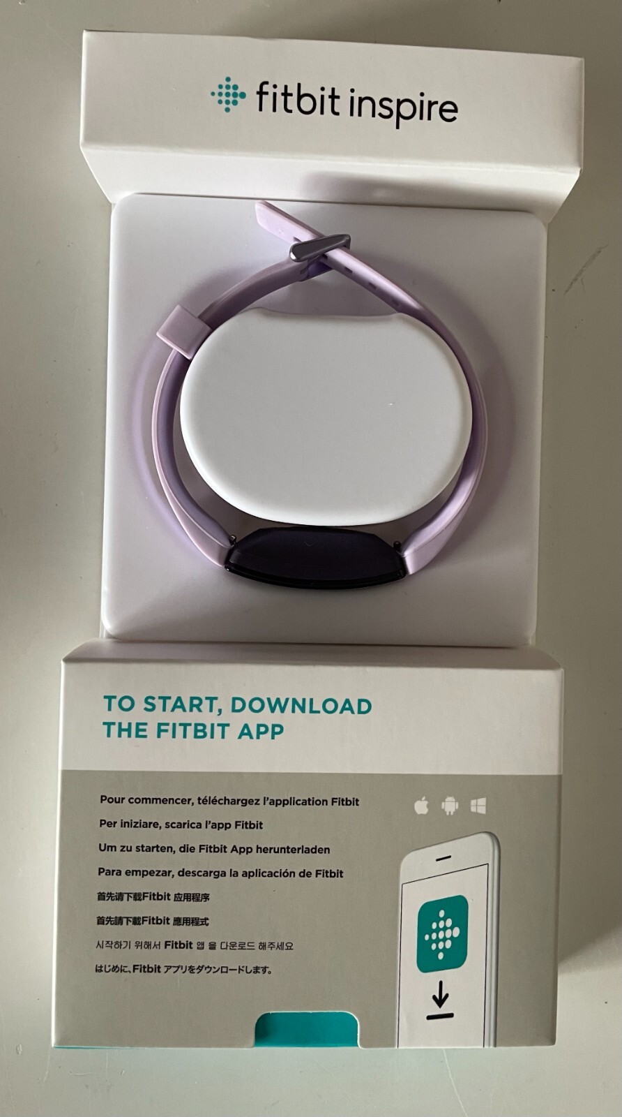 Fitbit Inspire HR Fitness Tracker Lilac Never been Used in new