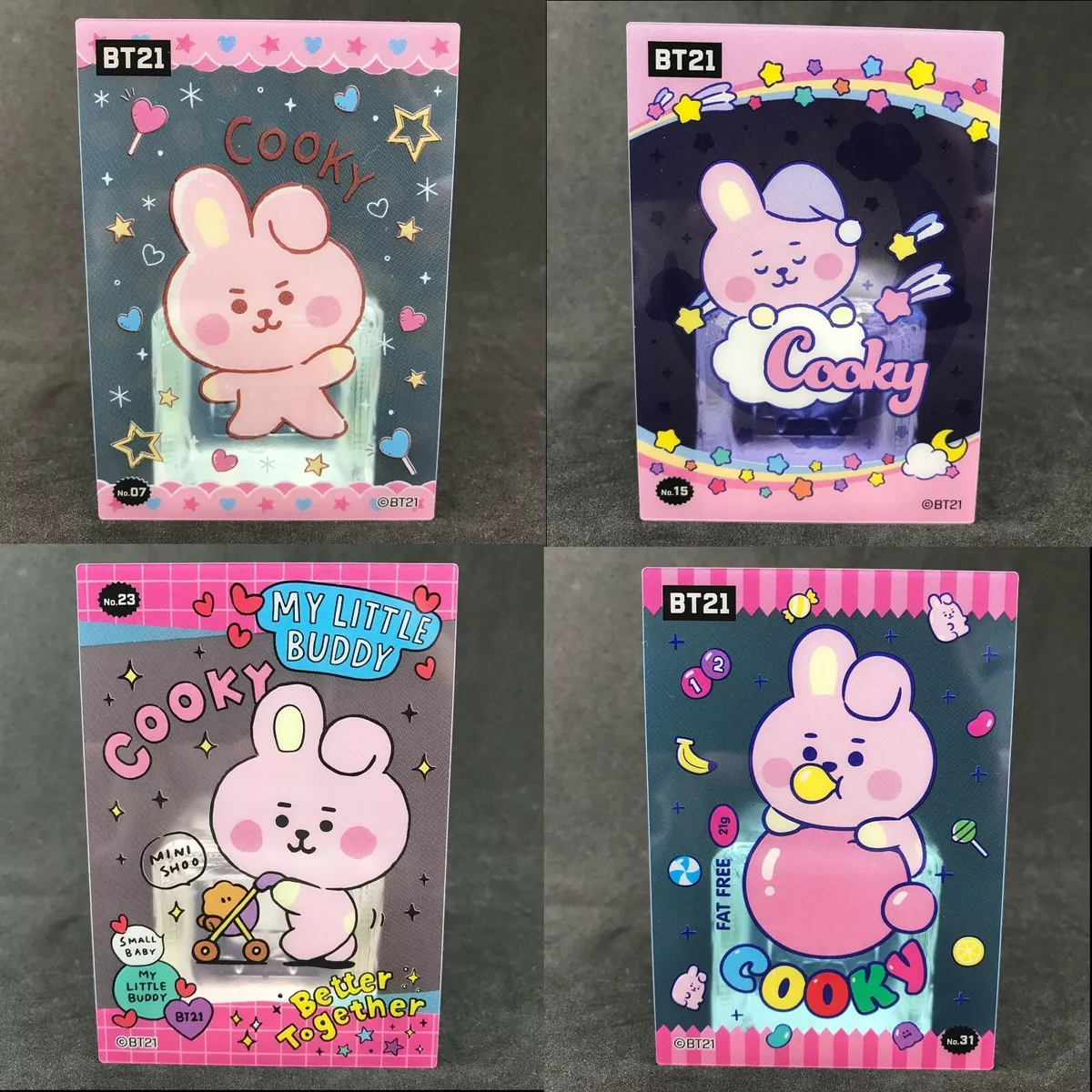 BTS BT21 COOKY My Little Buddy Set No.07 15 23 31 Collectable Clear Card  Anime