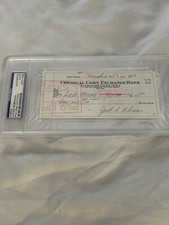 Jackie Robinson autograph check PSA/DNA certified check written  year he retired