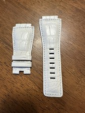 AUTHENTIC BELL  ROSS OEM WHITE ALLIGATOR WATCH STRAP BAND BR01 BR03 24MM NEW 