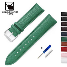 Watch Strap Buffalo Grain Genuine Leather Classic Two-Piece Band 16mm 18mm 20mm