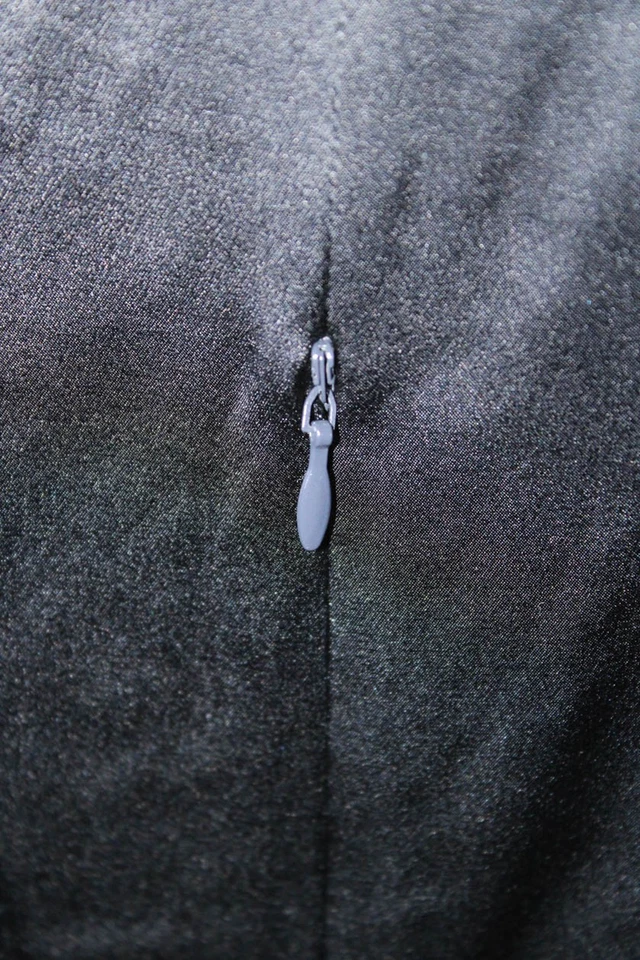 Mint Womens Silk Sequined Knee Length Short Sleeves Dress Midnight Blue Size 6 - Image 4 of 4