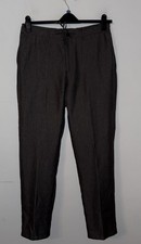 Ed Walters Charcoal Grey Pinstripe Smart Casual Drawstring Waist Trousers. Sz 32