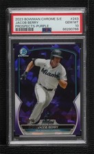 2023 Bowman Chrome Sapphire Edition Purple 8/25 Jacob Berry PSA 10 GEM MT 15tx