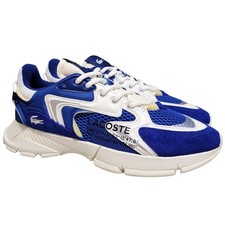 Tenis gruesos de moda Lacoste L003 Neo de caña baja talla US 8 azul blanco