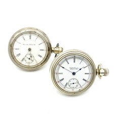1899-1904 Hamilton 18s 17j 58mm Open-Face Men's Pocket Watch Lot of 2 #WB5074-5