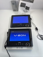 Coby 7 Inch Twin Screen Portable LCD Car DVD CD  Tfdvd7751