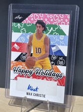 MAX CHRISTIE 2025 LEAF HAPPY HOLIDAYS BASE AUTOGRAPH AUTO BA-MC6 BASKETBALL AUTO