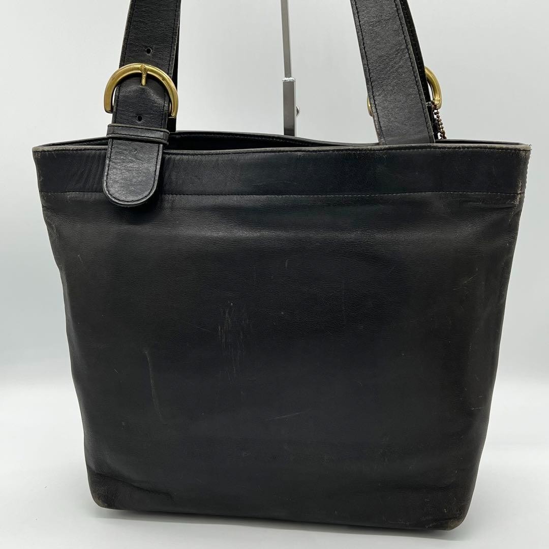 バッグ vintage OLD COACH leather black toatbag Coach Vintage Leather Tote Bag Black, Shoulder, Authentic