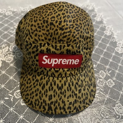 Supreme Barbour Waxed Cotton Box Logo Hat Camp Cap Leopard SS20 AUTHENTIC