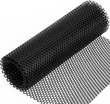 Plastic Chicken Wire Mesh Fence 12” x 10ft, Black DIY Craft Poultry Netting Roll