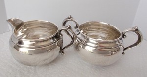 VINTAGE GORHAM STERLING SILVER CREAMER AND SUGAR BOWL