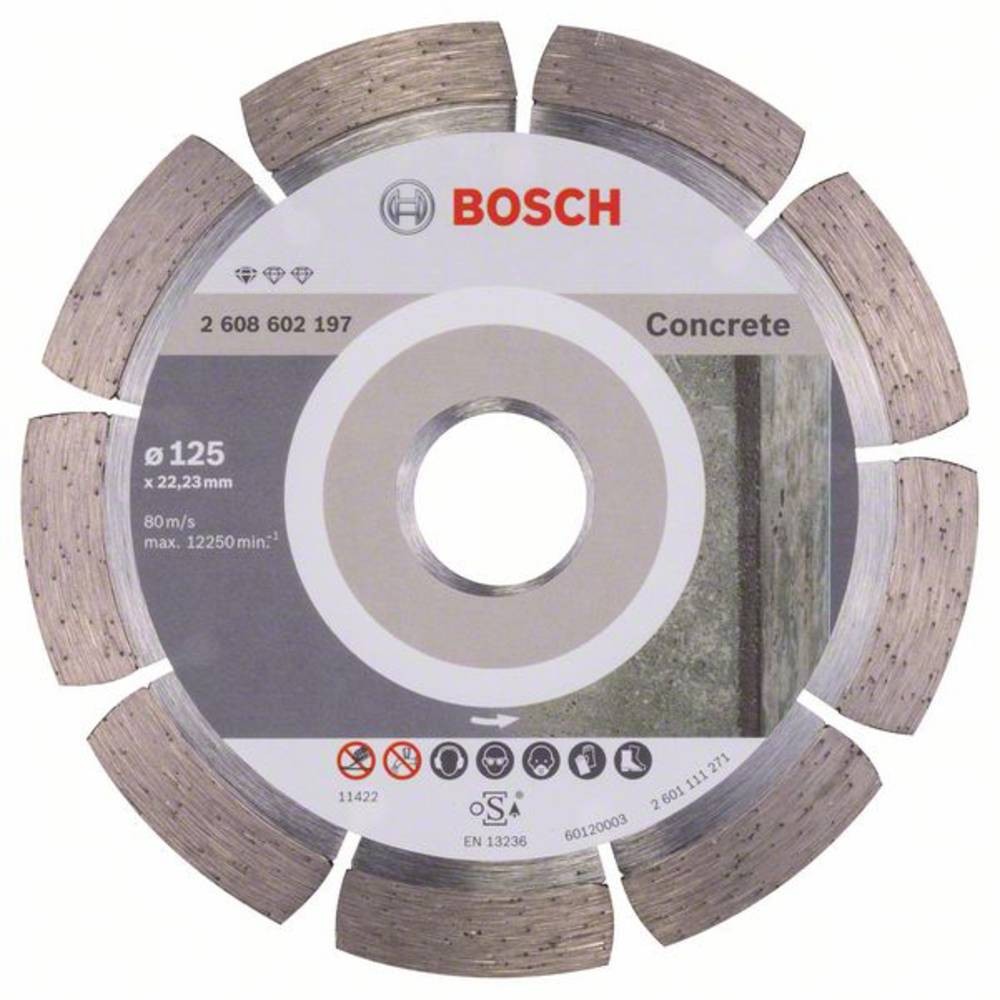 Disque diamanté 125 mm tronçonnage béton meuleuse segment 10 mm
