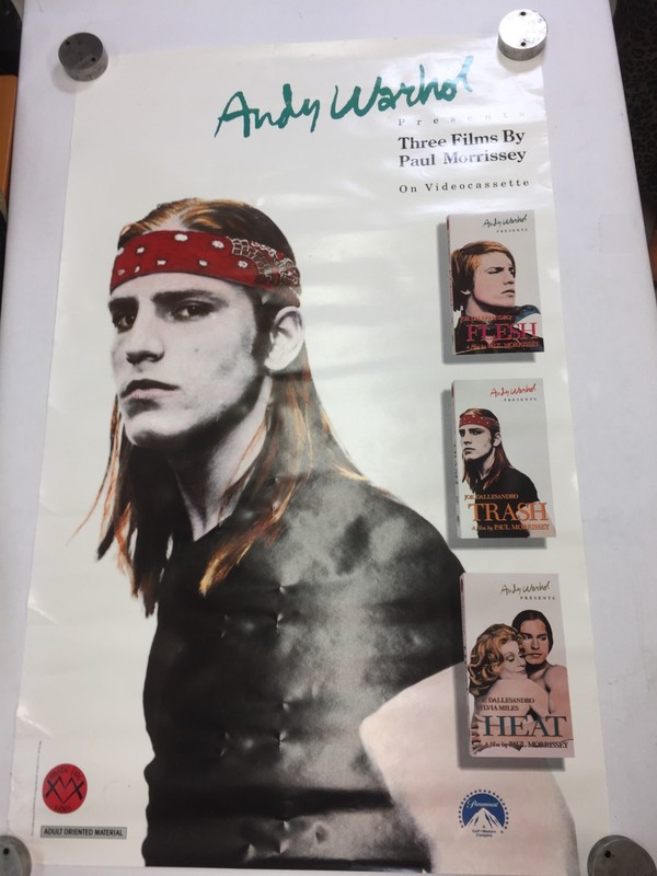 Andy Warhols/Joe Dallesandro Video Movie Poster Flesh / Trash / Heat