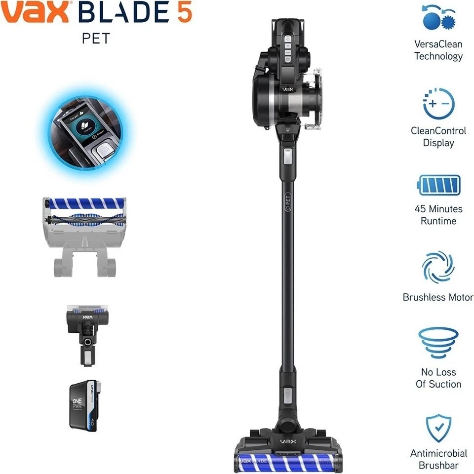 Vax Blade 5 Pet Cordless Vacuum Cleaner - Graphite & Silver (CLSV-B5KP) - Image 3 of 4