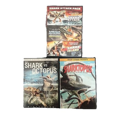 Sharktopus, Shark VS Octopus, & 3 More Shark Movies 5 Total In 3 DVD LOT
