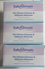 150 Safe n Simple SNS00550 Cleanser Adhesive Remover - Expires 2026 (3 Boxes)