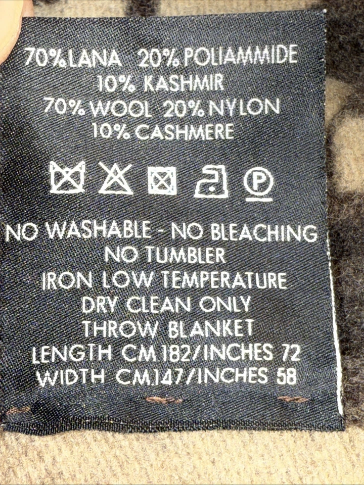 Manta GucciLuxury marrón y crema con logotipo y caja de Gucci Foto 4 de 4