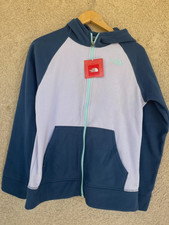 The North Face Soft Purple Hooded Fleece Zip Sweater Jacket Junior Girl's XL 18