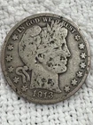 1913 D Barber Silver Half Dollar Coin