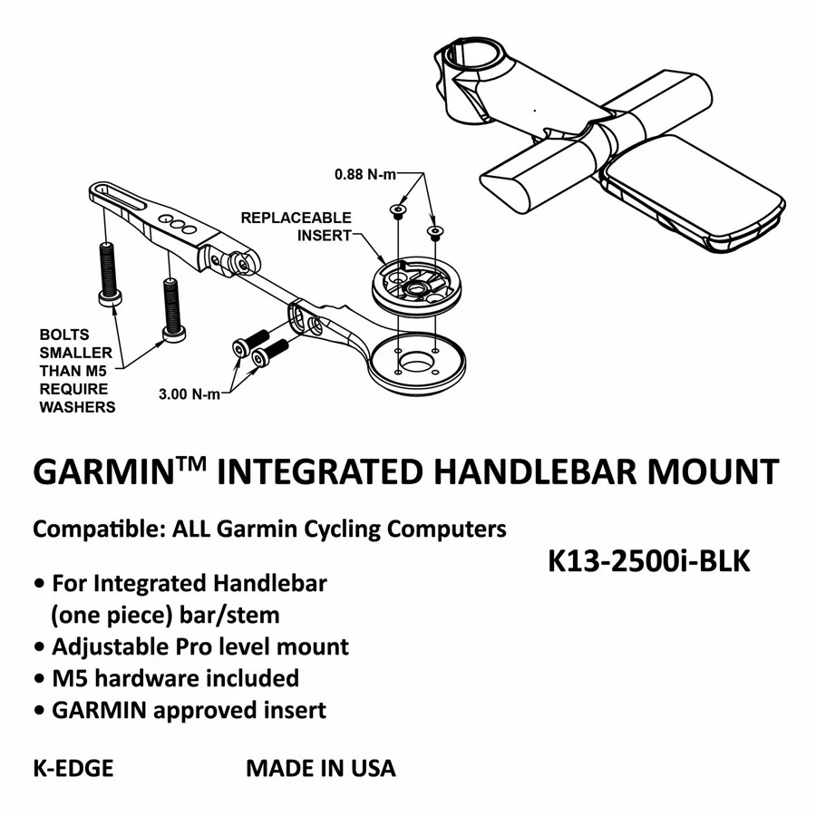 K-EDGE Integrated Handlebar System Mount for Garmin - Image 3 of 3