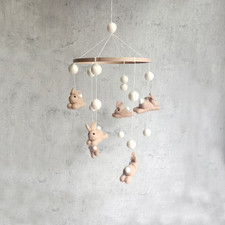 Mobile "Hasen" aus Filz f&uuml;r Baby, Kinder von BeYoona * Mobiles, Mobilee