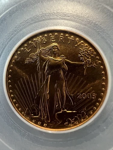 2005 20th Anniversary $10 1/4 oz Gold American Eagle MS 69 by PCGS