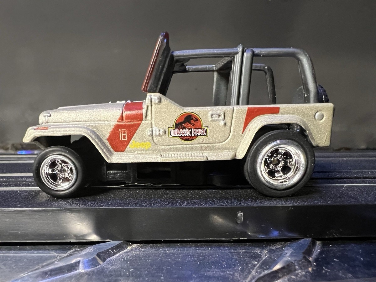 Custom Jurassic Park Hot Wheels Jeep CJ Gear Auto World Slot Car - Main Image