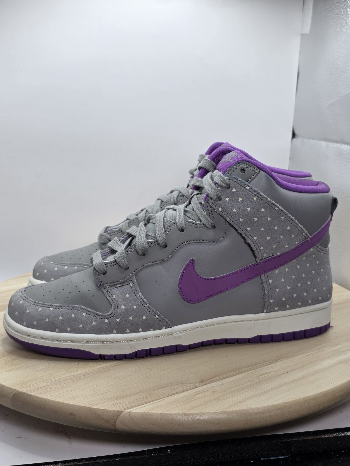 APL Nike Dunk Sneakers alte skinny donna taglia 9 grigio viola Gorpcore